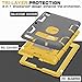 Topsky Case for iPad 2 3 4 Case,Three Layer Armor Shock-Absorption/High Impact Resistant Defender Full Body Protective Case Cover for Apple iPad 2/3/4,Grey Yellow