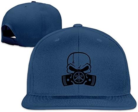 HYRONE Unisex Hip Hop Baseball-Caps Mesh Back Y Skull Motorcycle Racers Hat Caps Navy