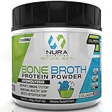 Bone Broth Protein Powder, Paleo and Keto Friendly, Hydrolyzed, 20 Servings - Natural NON GMO Grass Fed Beef - Gluten Free - Great For Collagen, Weight Loss, Digestive System, Younger Hair & Skin