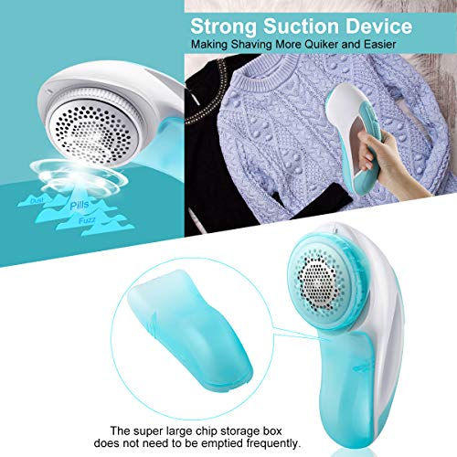 Upgrade Fabric Shaver Sweater Shaver,Lint Clothes Fuzz Remover Defuzzer Trimmer with Large Shaving Head,Adjustable Shave Heights,Better Protection Clothes Carpet, Remove Fluff, Lint Bobbles - Thumbnail 2