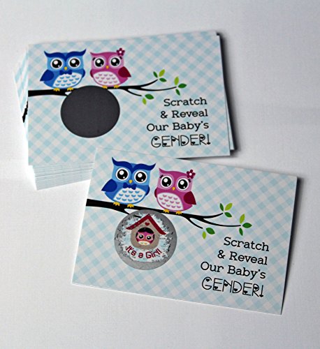 Gender Reveal Scratch off Cards, Reveal The Sex of your Baby, 