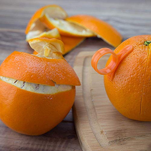 Fruit Slicer Peeler Set of 9 - Plastic Orange Peeler, Cantaloupe,Garlic Peeler, Avocado Knife,Pineapple Corer, Watermelon/Kiwi/Banana Slicer, Handheld Fruit Tools with Free 8 Fruit Forks - Thumbnail 5