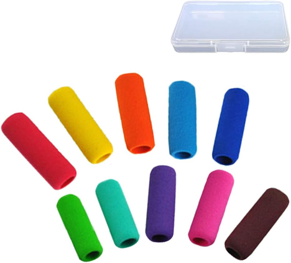 BOZEVON 10 Pieces Pencil Grips - Children Handwriting Pencil Grippers Aid Tool for Kids Adults Special Needs Righties or Lefties