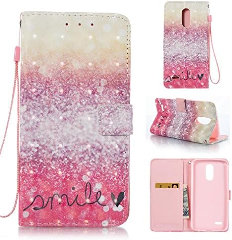 LG Stylus 3 Case, LG Stylo 3 Case, Slim PU Leather Card Holder Durable Scratch Resistant Protective Wallet Card Case Kickstand Wallet Case Magnetic Cover Folio Flip Holder for LG Stylus 3-Smiling