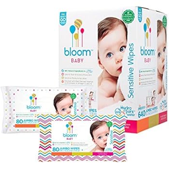 Baby Wipes by bloom BABY | Unscented | For Sensitive Skin | Formulated for Diaper Area | Water-Based | Infused with Plant-Derived Vitamins | Hypoallergenic | Textured & Thick 8