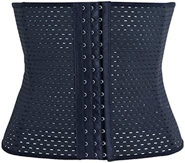 Jravis Women’s Latex Waist Trainer Corset for Weight Loss Body Shaper BB01,black,L