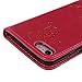 MOLLYCOOCLE iPhone 8 Wallet Case, Handmade PU Leather Flip Folio Wallet Case for iPhone 7 with Lightwight Slim Shockproof TPU Bumper Cover with Rhinestone Butterfly