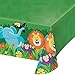 Jungle Safari Party Plates Napkins Cups and Table Cover (Serves-16) - Jungle Safari Party Supplies Pack Deluxe (Bundle for 16)