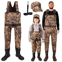 DaddyGoFish Neoprene Chest Waders for Kids and