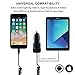iPhone Car Charger, 4.8A Rapid USB Car Charger + Coiled Lightning Cable Compatible iPhone X/8/8 Plus/7/6s/6s Plus 5S 5 5C SE, iPad More