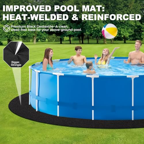 DriSubt Pool Groundsheet Pool Protective Mats 4 m Diameter Pool Underlay Suitable for Flat Pools Above Ground Swimming Pools Protection Tear-Resistant