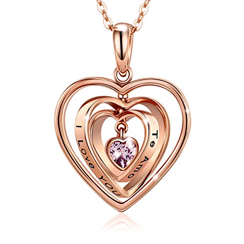 Heart Pendant Necklace, Adan Banfi â€œI Love Youâ€ vs â€œTe Amoâ€ Rotating Heart Pendant Necklace Charm Jewelry