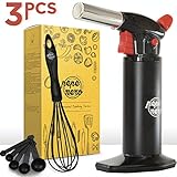 Butane Torch - Kitchen Torch - Blow Torch - Culinary Torch - Creme Brulee Torch -Cooking Torch - Dab Torch - Food Torch - Blowtorch - Torch For Creme Brulee - Aluminum - Refillable - Adjustable Flame