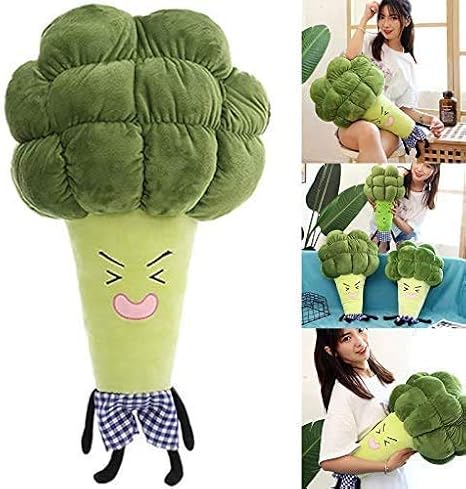 Amazon Co Jp Zffrb 多機能枕かわいいぬいぐるみの野菜のブロッコリーぬいぐるみ ソフト快適な枕 Size 65cm ホーム キッチン
