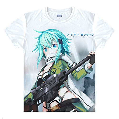 Anime Sword Art Online Asuna Cosplay Tee T Shirts for Men Teens