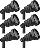 Paradise GL22724 Low Voltage Cast Aluminum 20W Spotlight (Black, 6 Pack)