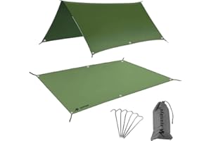 Tent Footprint, AYAMAYA PU 3000 Waterproof Tent Ground Cloth 6FT x 7FT Small Size for 2-3 Person Family Camping Tents Ground 