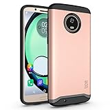 Motorola Moto G6 Case, TUDIA Slim-Fit Heavy Duty [Merge] Extreme Protection/Rugged but Slim Dual Layer Case for Motorola Moto G6 (Rose Gold)