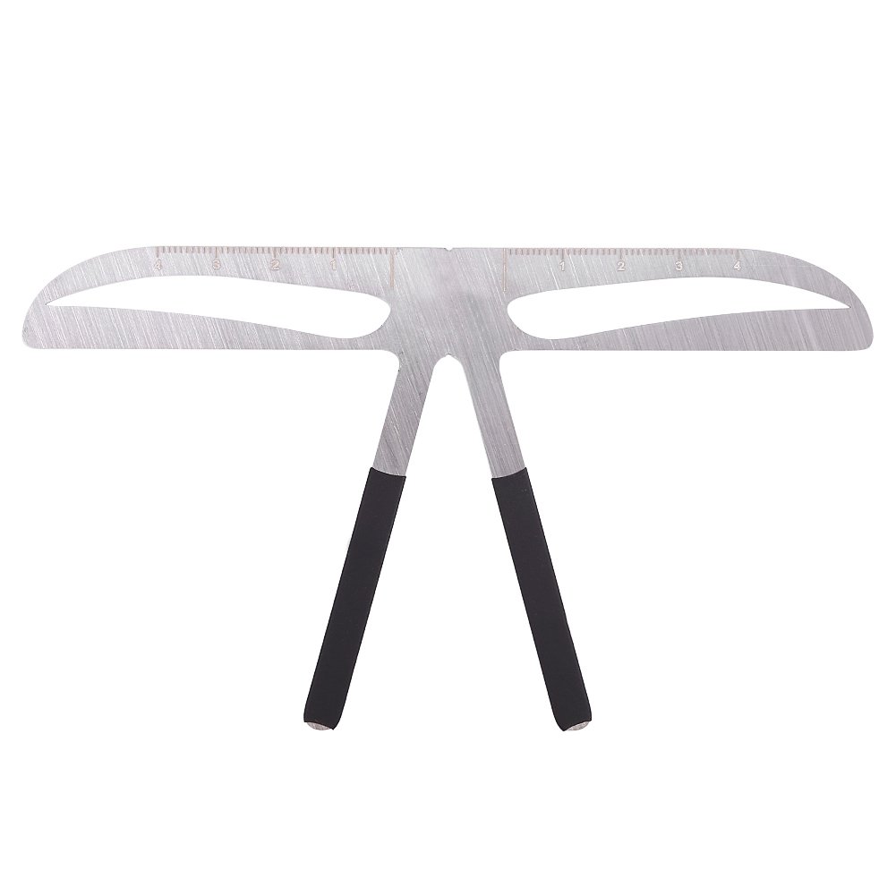 Uxsiya 1 Pcs Eyebrow Ruler Professional Eyebrow Measure Balance Extension Ruler Fox Eyebrow Shape Stencil Make Up Beauty Accessory Tool for Draw Eyebrow Shape(Standard Eyebrow)