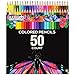 U.S. Art Supply 50 Piece Adult Coloring Book Artist Grade Colored Pencil Set with Zippered Storage and Carrying Case - Vibrant Colors, Smooth Art Drawing, Sketching - Kids, Students, Adults, Beginners
