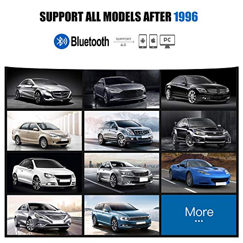 KOLSOL Wireless Bluetooth Car OBD2 Scanner ELM327 Code Reader Diagnostic Tool for iOS and Android with Switch