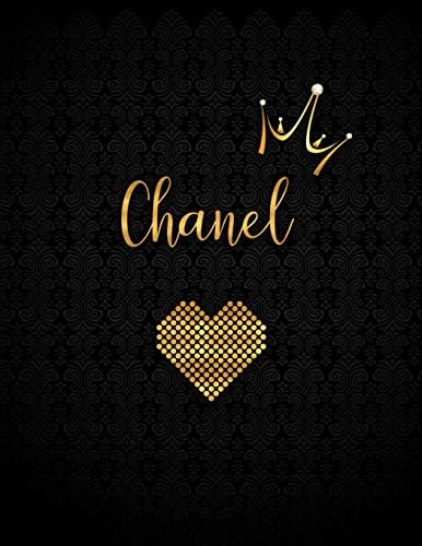 Chanel: Black Personalized Lined Journal with Inspirational Quotes