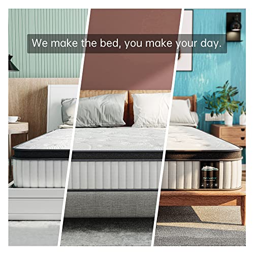 Serweet 8 Inch Memory Foam Hybrid Twin Mattress Heavier Coils for Durable Support Pocket