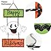 Resinta Halloween Trick or Treat Hanging Sign Decoration Happy Halloween Board Sign Door Wall Hanging Decoration for Halloween Party
