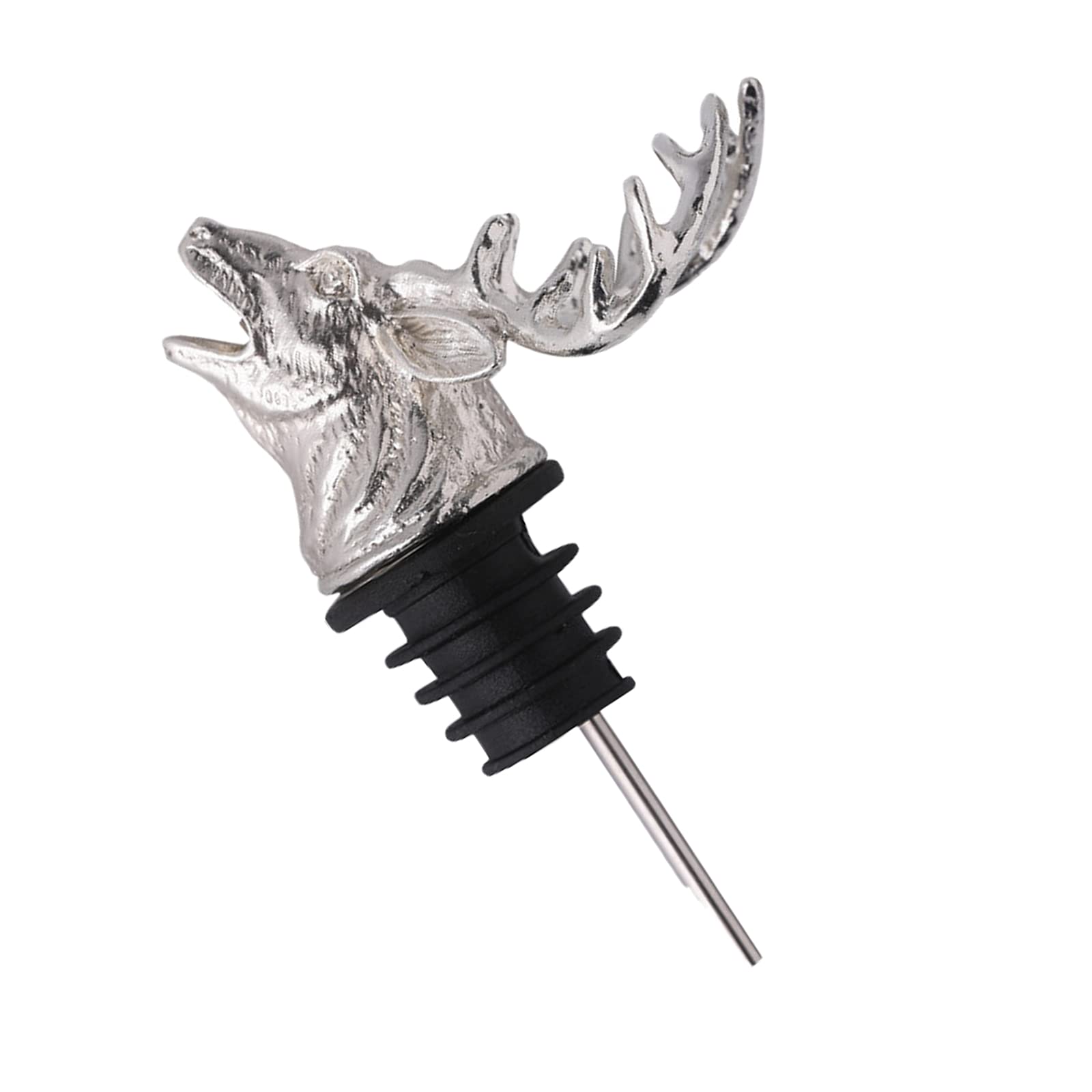 Wine Pourer Deer Head Deer Head Shape Pourer Animal Pourer and Stopper,Wine Lover Christmas,Independent Creative Bar Accessories for Birthday/Holiday,Perfect Festival Gift Set for Home and Bar