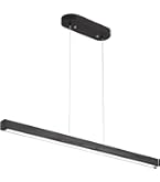 Modern LED Linear Pendant Light, 39IN Ceiling Chandlier Light Fixtures Hanging With Remote