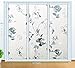 Window Decor Film Cling Privacy Frosted Flowers Sticker Glass Heat Control Stained Glass DIY Static Film Glue Free PVC Vinyl For Home Kitchen Office College Store 17.7X78.Inch