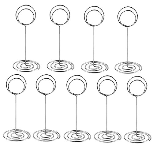 LINPOZONE Circle Table Number Holders for Weddings (24 Pack), 3.5" Place Card Holders for Restaurants, Party, Dinners and Event