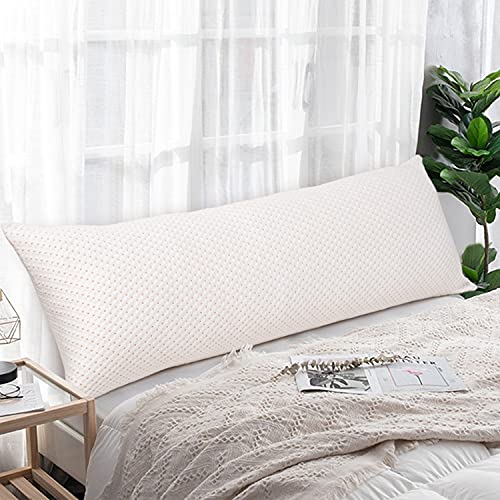 ELEMUSE 20 x 48 Full Body Pillow for Adults Shredded Memory Foam