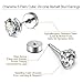 Charisma Womens Stainless Steel Stud Earrings Round Clear Cubic Zirconia Inlaid, 3mm-7mm (5 Pairs)
