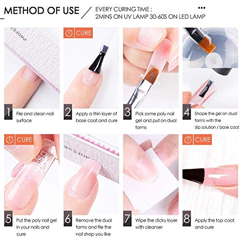 GELLEN Poly Nail Gel Kit Nail Extension Set With 6 Colors Classic