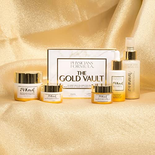 PHYSICIANS FORMULA 24-KARAT GOLD SHIMMER MAKEUP SET, FACE PALETTE, THE GOLD VAULT, MASCARA, EYESHADOW, CHRISTMAS GIFT