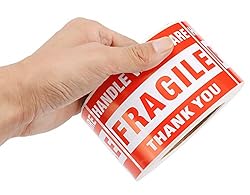 MFLABEL 20 Rolls 3"x5" Fragile Tapes Stamp - Handle