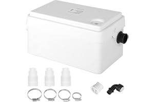 Ekomx Macerator Sewerage Sump Pump with Impeller Blades,250W 110V High Efficiency Energy saving Water pump,Basement Kitchen Bathroom Bedroom Sup Pump, Sewage Treatment Pump for Laundry and Sink