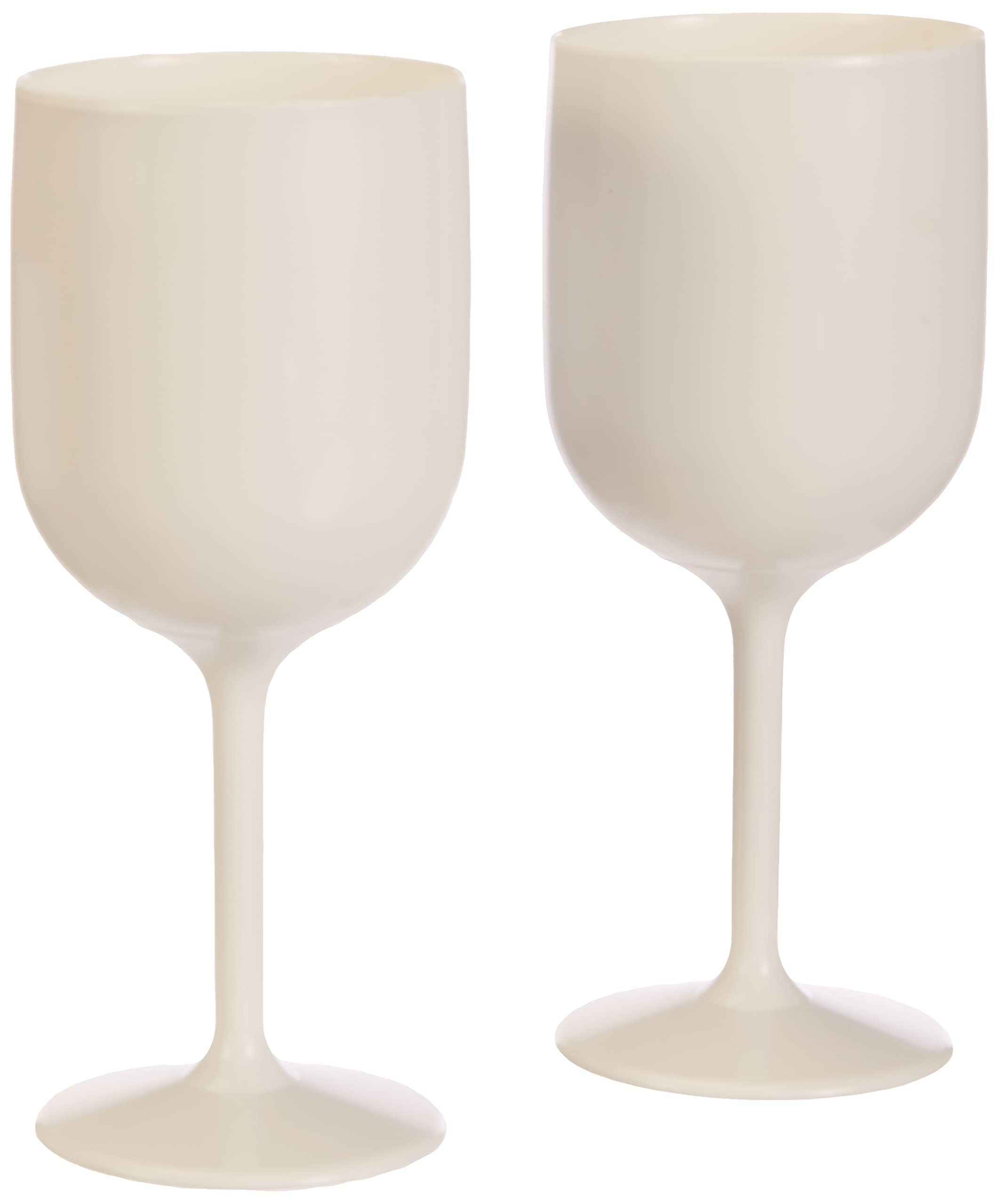 Mojito Design Set of 2 Plastic Water Glasses, 0.45 Litre, White, 2 pièces