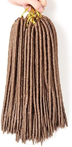 12 Inch 6 Packs Faux Locs Crochet Hair 24 Roots/Pack Synthetic Braiding Hair Extension Crochet Braids Dreadlocs Crochet Twist Goddess Locs (#27)