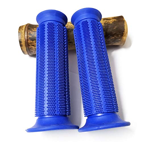 Yibid Set of 7/8" Motorcycle Hand Grips Non Slip Rubber Grained Comfort Thruster Grips,with Brake Clutch Covers Sleeve for 22mm 7/8 inch Handlebar Motocross CRF XR50 Pit Dirt Sport Street Bike (Blue) - Thumbnail 3