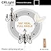 CRLight 6W Dimmable LED Candelabra Bulb 4000K Daylight White, 60W Incandescent Equivalent 600LM, Replace 12W Compact Fluorescent CFL Bulbs, E12 Base C35 Frosted Glass Torpedo Candle Bulbs, Pack of 6