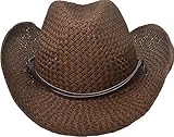 Simplicity Men's & Women's Western Style Cowboy / Cowgirl Straw Hat
