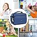 Amersun Kids Lunch Box, Insulated School Lunch Bag with Padded Liner Keep Food Warm Cold for Long Time,Water-resistant Thermal Travel Office Lunch Cooler for Girls Boy-2 Pocket,Blue