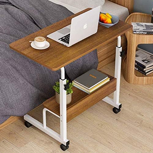 Movable Side Table Mobile Desk Table Laptop Computer Stand Desk Adjustable Bed Table 60 40cm White Buy Online At Best Price In Uae Amazon Ae