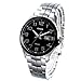 Casio Men's MTP1319BD-1AV Silver Stainless-Steel Quartz Watch with Black Dial