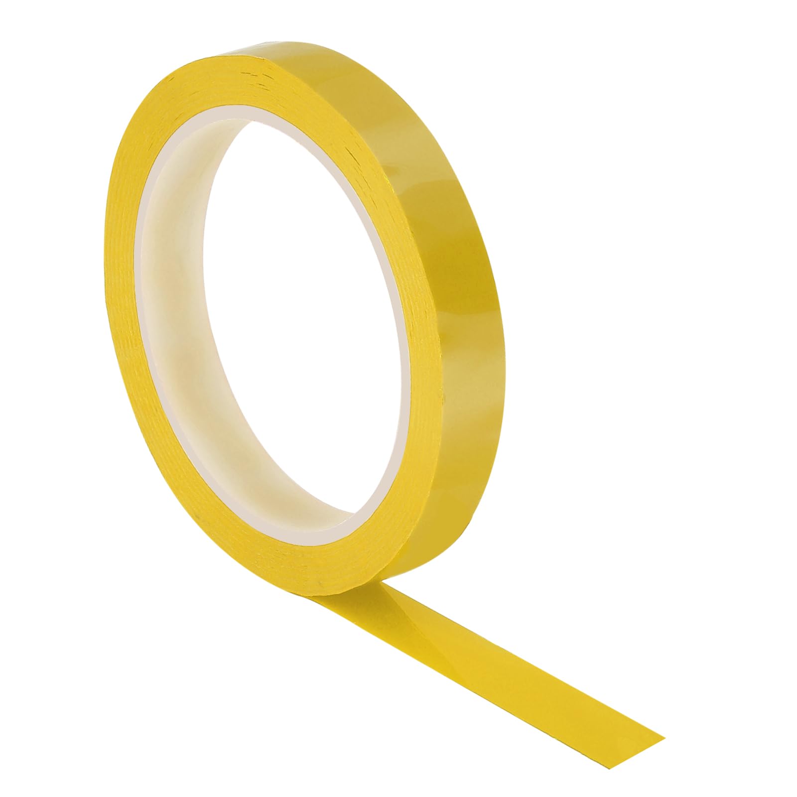 PATIKIL 55 Yards/50M Grip Finishing Tape, 0.6 Inch PU Racquet Finishing Tapes Racket Accessories Sticky Seal for Tennis Badminton, Yellow