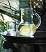 Circleware Oasis Bedside Carafe and Glass Set, One 36 Ounce Glass Pitcher and 8 Ounce Drinking Glass, Limited Edition Glassware Drinkware