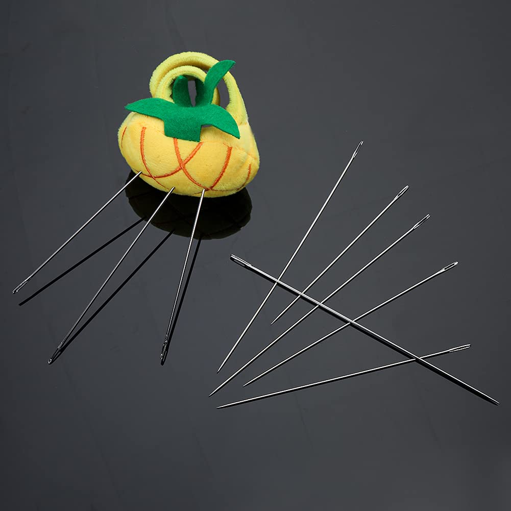 WONVOC Long Sewing Needles, 9 Pcs & 3 Sizes-4.9/5.9/6.9'' Stitching Needles, Hand Sewing Needles for Stitching and Crafting Projects, Carpet, Cushion, Curtain