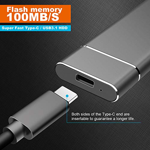 External Hard Drive 1TB 2TB Portable Hard Drive External USB 3.1 Type